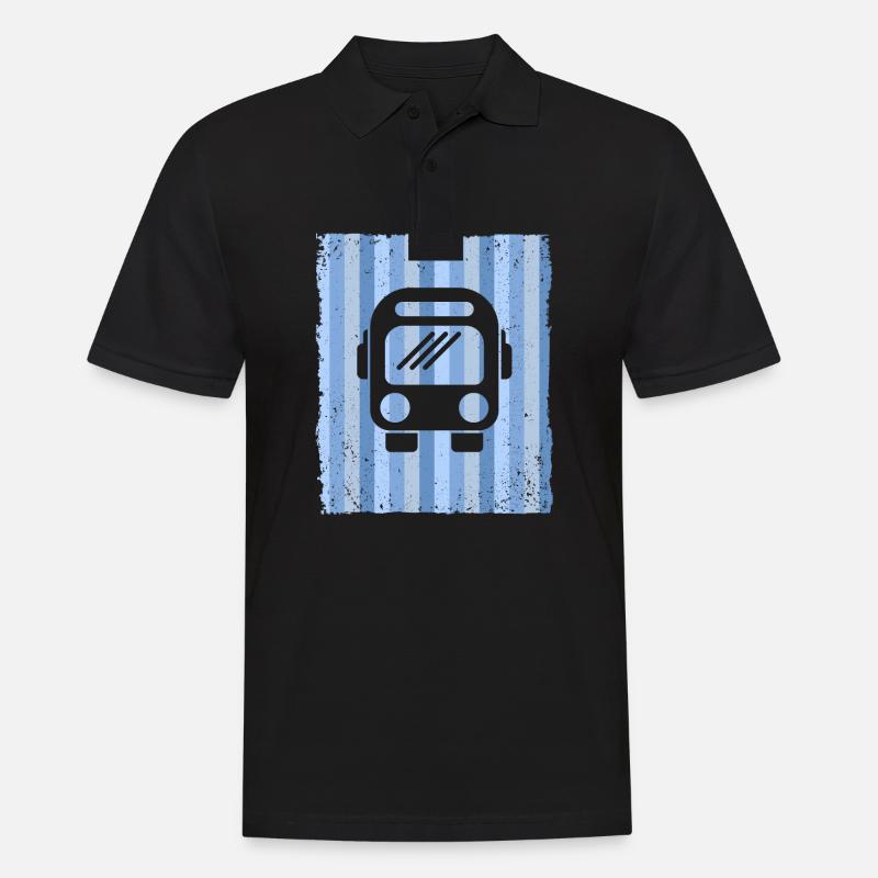 Bus Busfahrer Schulbus Autobus - Männer Poloshirt - Schwarz