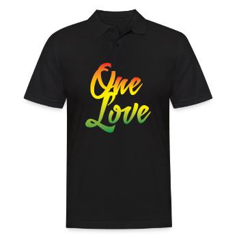 Reggae Liebe - Männer Poloshirt - Schwarz - Vorne - Kai (181cm)