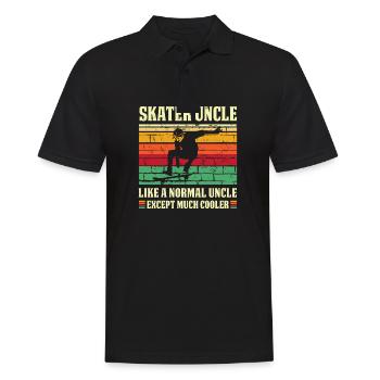 Skater Oncle Shirt Retro Skateboard T Shirt Skater - Polo Homme - noir - Devant - Kai (181cm)