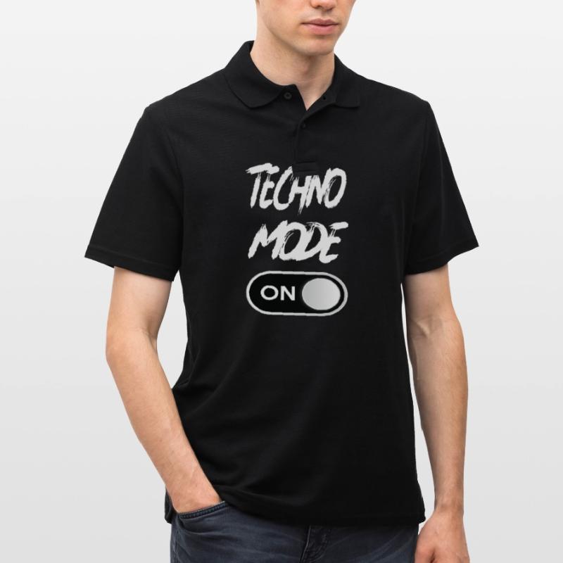 Techno Mode On - Techno Techno Musik Techno Männer Poloshirt