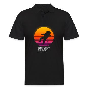 I need my Space - Men's Polo Shirt - black - Front - Kai (181cm)
