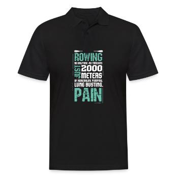 No Halftime No Timeouts Rowing - Men's Polo Shirt - black - Front - Kai (181cm)