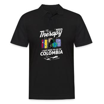 Colombia flag I Colombian Souvenirs - Polo Homme - noir - Devant - Kai (181cm)