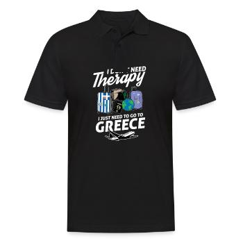 Greece flag I Greek Souvenirs - Männer Poloshirt - Schwarz - Vorne - Kai (181cm)