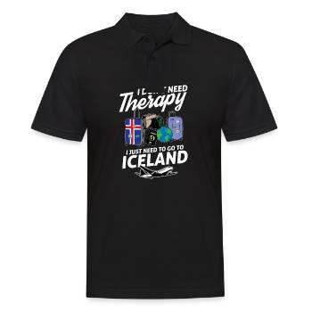 Iceland flag I Icelandic Souvenirs - Men's Polo Shirt - black - Front - Kai (181cm)