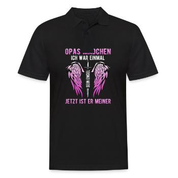 Opas Mädchen Ich War Einmal Sein Engel - Männer Poloshirt - Schwarz - Vorne - Kai (181cm)