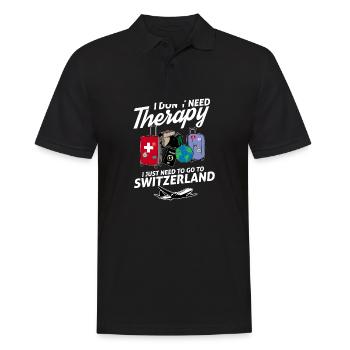 Switzerland flag I Swiss Souvenirs - Männer Poloshirt - Schwarz - Vorne - Kai (181cm)