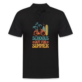 School's out for summer, funny retro teachers - Men's Polo Shirt - black - Front - Kai (181cm)