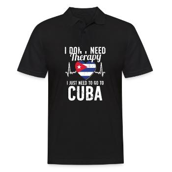 Cuba flag I Cuban Souvenirs - Männer Poloshirt - Schwarz - Vorne - Kai (181cm)