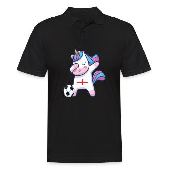 Dabbing Licorne Football Angleterre - Polo Homme - noir - Devant - Kai (181cm)