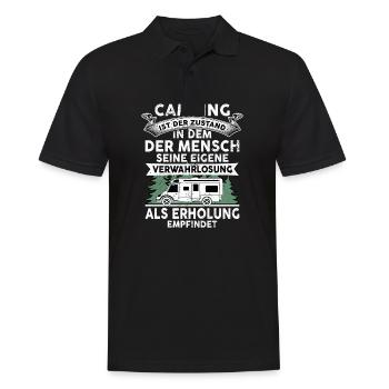 Camping Ist Der Zustand In Dem Der Mensch Camping - Männer Poloshirt - Schwarz - Vorne - Kai (181cm)