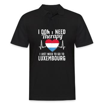 Luxembourg flag I Luxembourg Souvenirs - Polo Homme - noir - Devant - Kai (181cm)