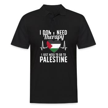 Palestine flag I Palestinian Souvenirs - Polo Homme - noir - Devant - Kai (181cm)