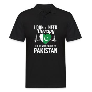 Pakistan flag I Pakistani Souvenirs - Men's Polo Shirt - black - Front - Kai (181cm)