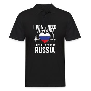 Russia flag I Russian Souvenirs - Polo Homme - noir - Devant - Kai (181cm)