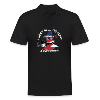 Liechtenstein flag I Liechtenstein Souvenirs - Männer Poloshirt - Schwarz - Vorne - Kai (181cm)