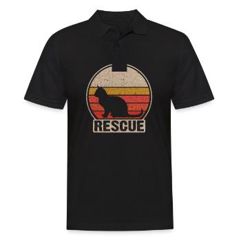Rétro rétro rétro Rescue Gift - Polo Homme - noir - Devant - Kai (181cm)