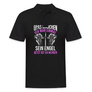 Opas Mädchen Ich War Einmal Sein Engel - Männer Poloshirt - Schwarz - Vorne - Kai (181cm)