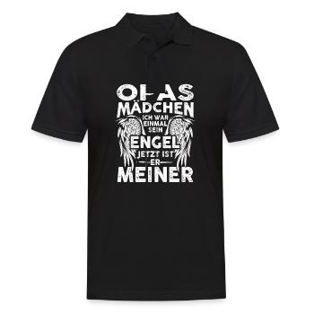Opas Mädchen Ich War Einmal Sein Engel - Männer Poloshirt - Schwarz - Vorne - Kai (181cm)