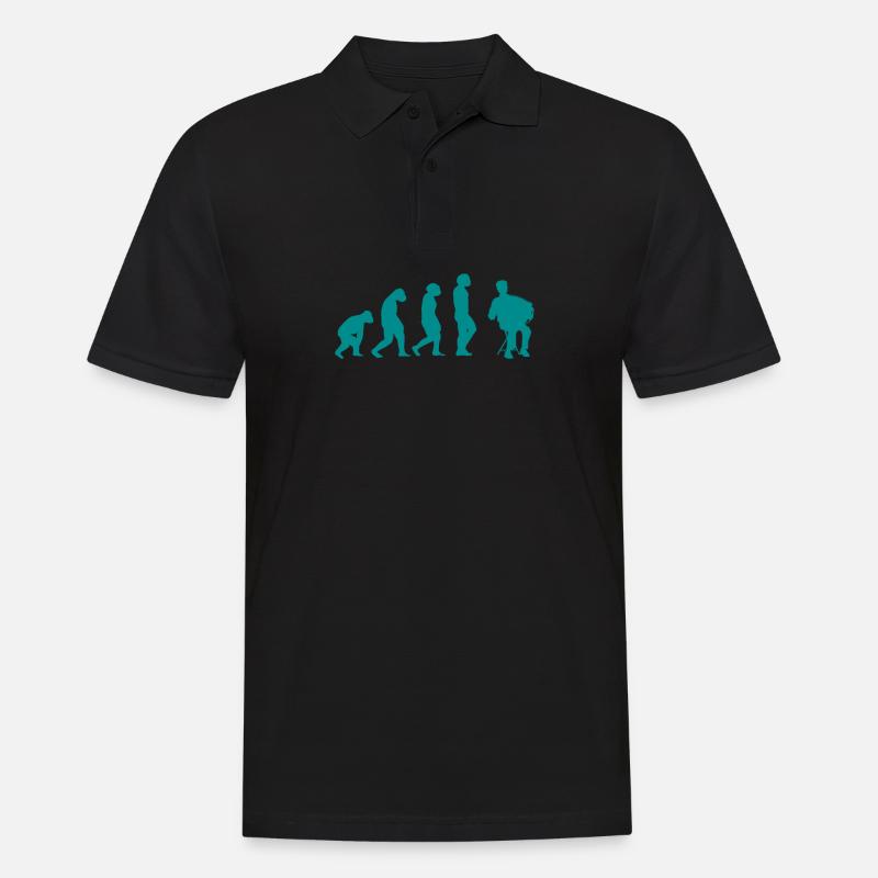 Akkordeon Evolution Akkordeon - Männer Poloshirt - Schwarz