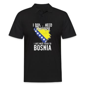 Drapeau de la Bosnie-Herzégovine I Souvenirs bosniaques - Polo Homme - noir - Devant - Kai (181cm)
