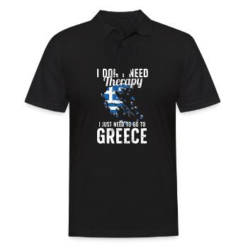Greece flag I Greek Souvenirs - Männer Poloshirt - Schwarz - Vorne - Kai (181cm)