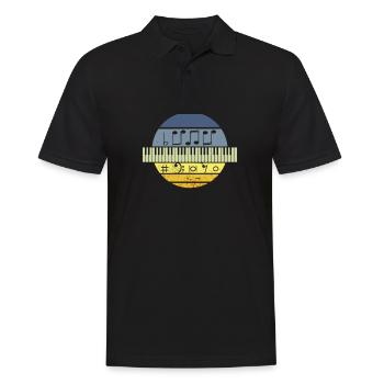 Piano - Männer Poloshirt - Schwarz - Vorne - Kai (181cm)