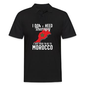 Morocco flag I Moroccan Souvenirs - Men's Polo Shirt - black - Front - Kai (181cm)