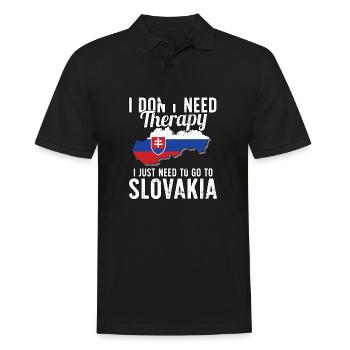 Slovakia flag I Slovak Souvenirs - Männer Poloshirt - Schwarz - Vorne - Kai (181cm)