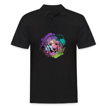 Dog Lover I Splash Art Poodle - Men's Polo Shirt - black - Front - Kai (181cm)