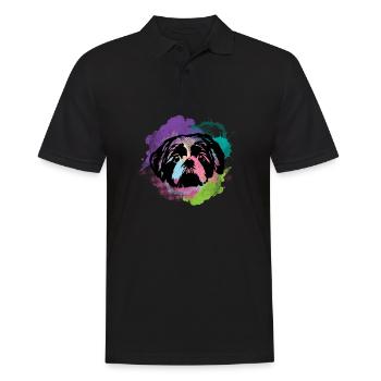Dog Lover I Splash Art Shih Tzu - Polo Homme - noir - Devant - Kai (181cm)