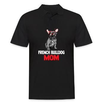 French Bulldog Mom - Men's Polo Shirt - black - Front - Kai (181cm)