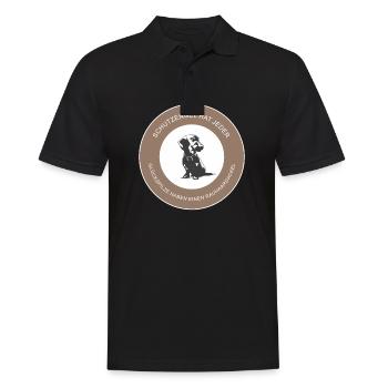 Schutzengel Rauhaardackel Dackel Dachshund Teckel - Männer Poloshirt - Schwarz - Vorne - Kai (181cm)