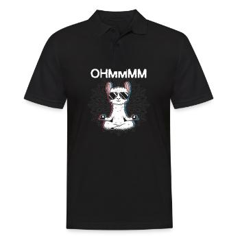 OHMMM Meditation Lama yoga - Polo Homme - noir - Devant - Kai (181cm)