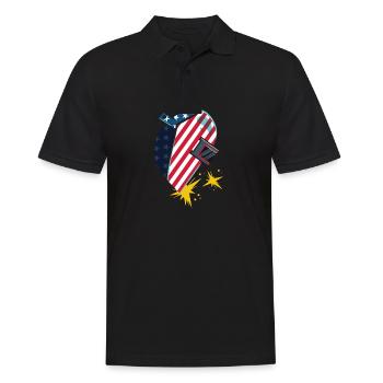 American Flag I Welding Helmet I Welder - Polo Homme - noir - Devant - Kai (181cm)