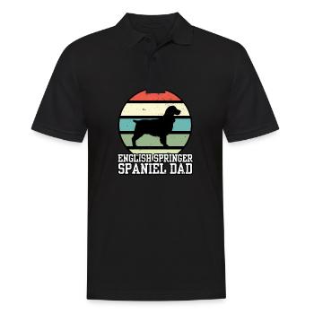 English Springer Spaniel Dad I Retro Spaniel Dad - Männer Poloshirt - Schwarz - Vorne - Kai (181cm)