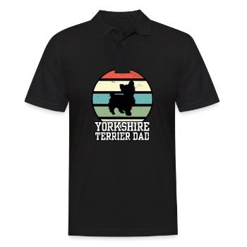 Yorkshire Terrier Dad I Retro Yorkshire Dad - Men's Polo Shirt - black - Front - Kai (181cm)
