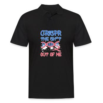 Funny Crispr Science Pun Joke Graffiti Gene Gift - Men's Polo Shirt - black - Front - Kai (181cm)
