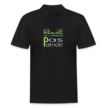 Alors On Attend Pas Patrick! - Polo Homme - noir - Devant - Kai (181cm)
