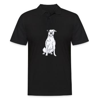 Bulldog américain | American Bulldog - Polo Homme - noir - Devant - Kai (181cm)