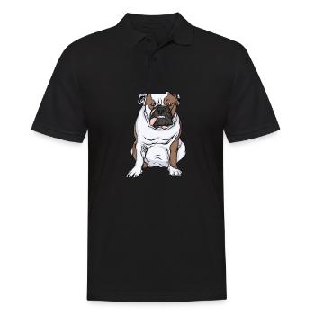English Bulldog | Old English Bulldog - Polo Homme - noir - Devant - Kai (181cm)