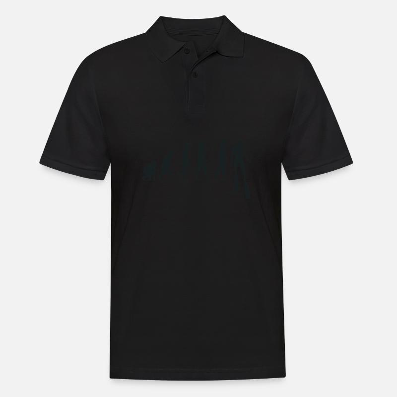 Freitauchen Evolution Apnoetaucher Freitaucher - Männer Poloshirt - Schwarz