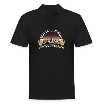 Ich Tu Das Nur Fürs Gipfelbier Hiking Berg Beer - Männer Poloshirt - Schwarz - Vorne - Kai (181cm)