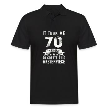 Drôle 70 ans Joke T Shirt 70th Birthday Gift - Polo Homme - noir - Devant - Kai (181cm)