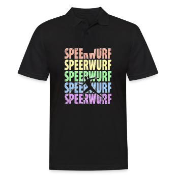 Speerwurf Speerwerfen Speerwerfer - Männer Poloshirt - Schwarz - Vorne - Kai (181cm)