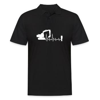 Pelles et bières - Polo Homme - noir - Devant - Kai (181cm)