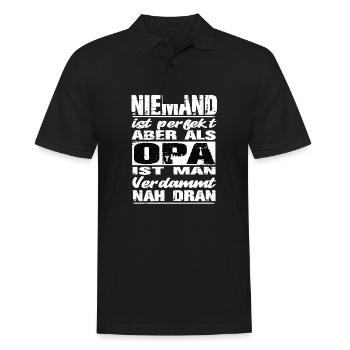 Opa Ops Geburtstag Opa geschenke Bester Opa Enkel - Männer Poloshirt - Schwarz - Vorne - Kai (181cm)