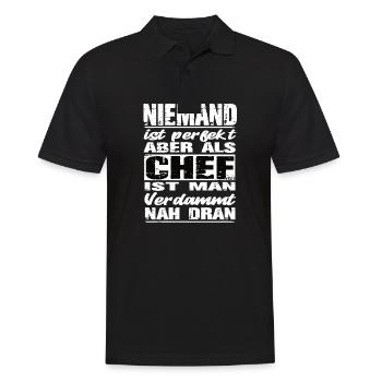 Chef Chef Sprüche Handwerk Baustelle - Männer Poloshirt - Schwarz - Vorne - Kai (181cm)