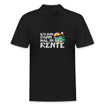 Ich bin dann mal in Rente - Männer Poloshirt - Schwarz - Vorne - Kai (181cm)