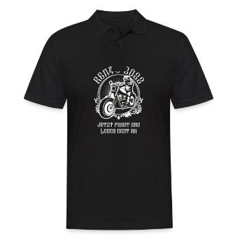 Rente 2022 Motorradfahrer Opa Rentner Geschenk - Männer Poloshirt - Schwarz - Vorne - Kai (181cm)